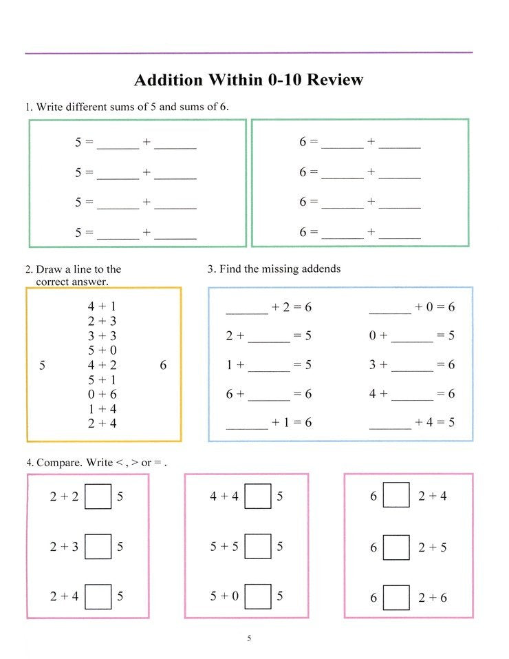 Math Mammoth Grade 1 Review Workbook