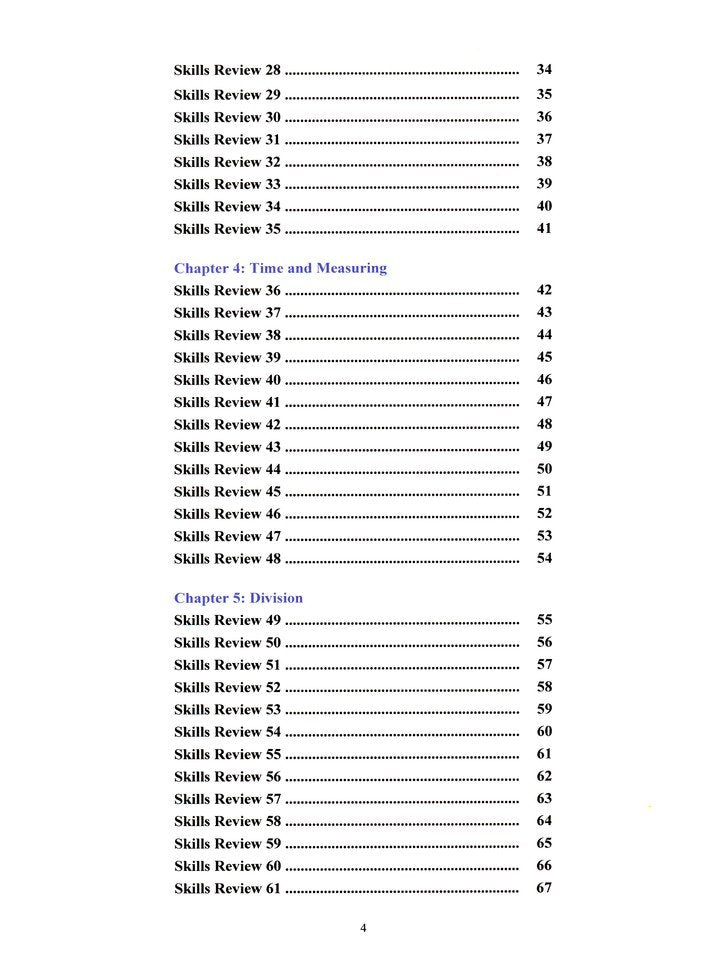 Math Mammoth Grade 4 Skills Review Workbook