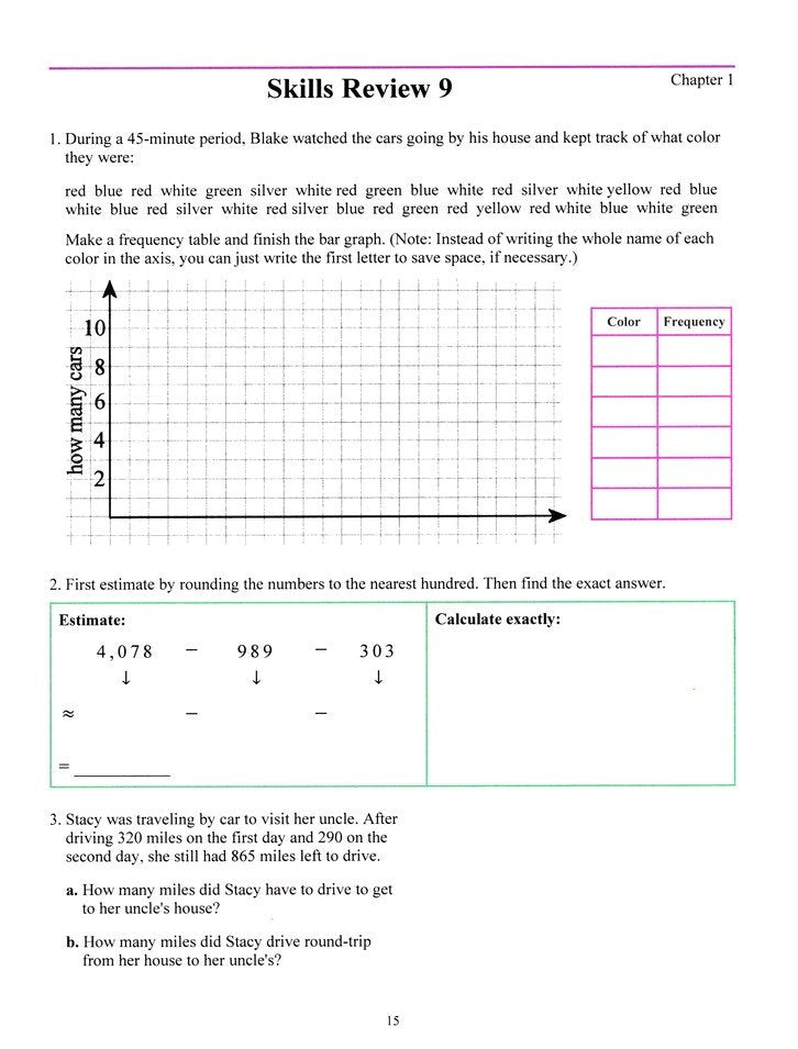 Math Mammoth Grade 4 Skills Review Workbook