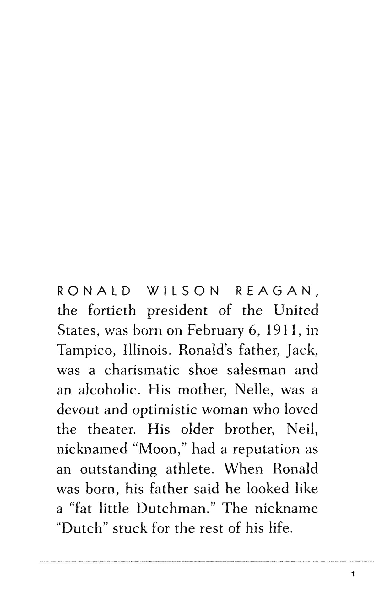 A Short Biography of Ronald Reagan