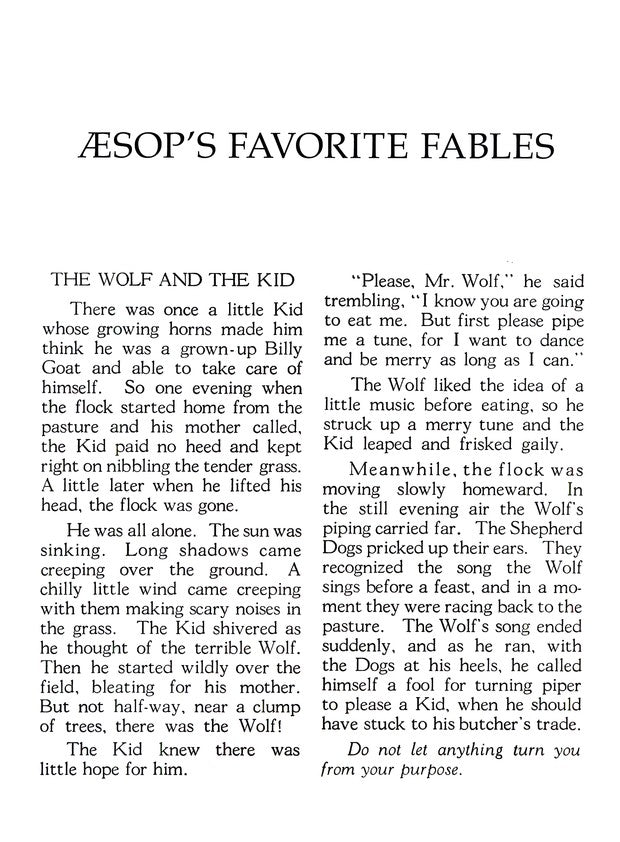 Aesop's Favorite Fables