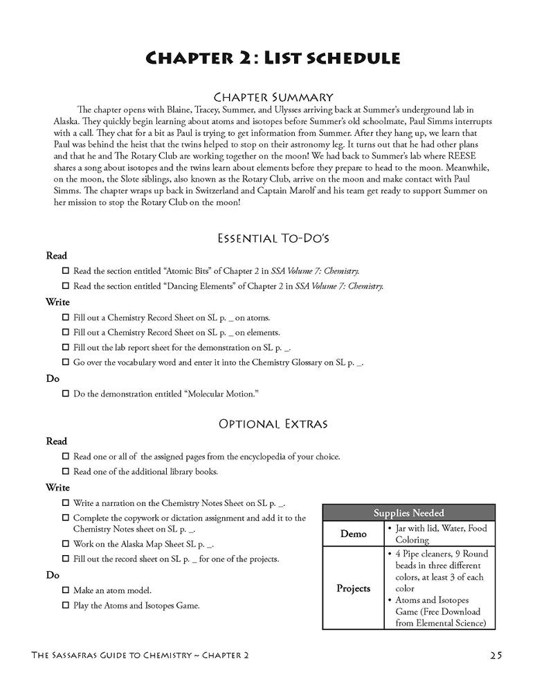 Sassafras Guide to Chemistry