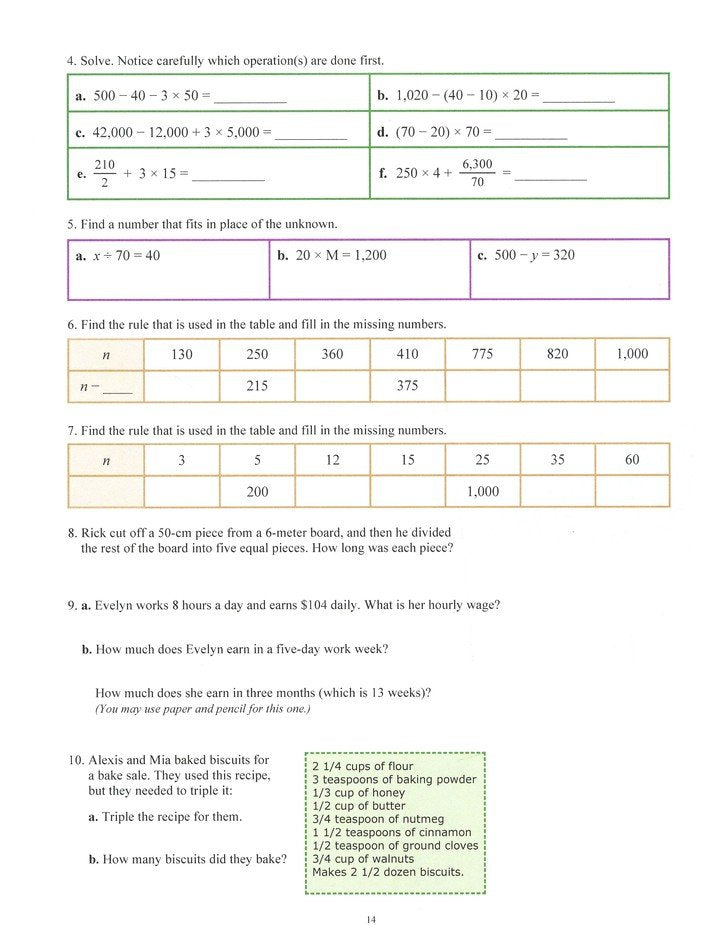 Math Mammoth Grade 6-A Worktext