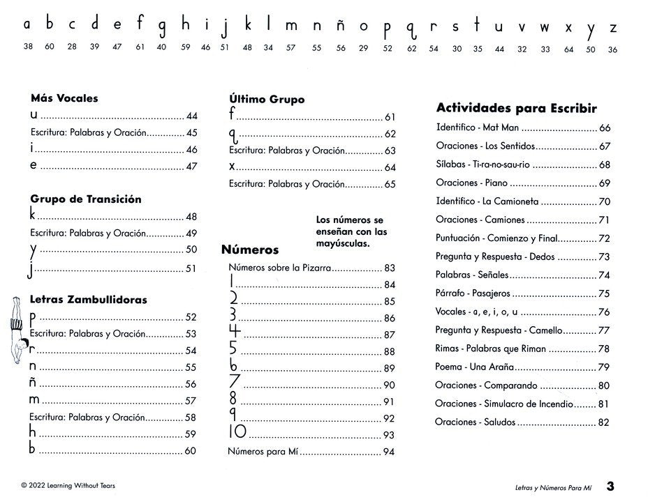 Letras y Numeros Para Mi Student Workbook (Grade K; 2022 Edition)