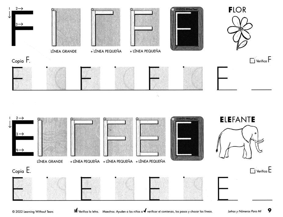 Letras y Numeros Para Mi Student Workbook (Grade K; 2022 Edition)