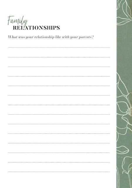 My Mom: An Interview Journal to Capture Reflections in Her Own Words