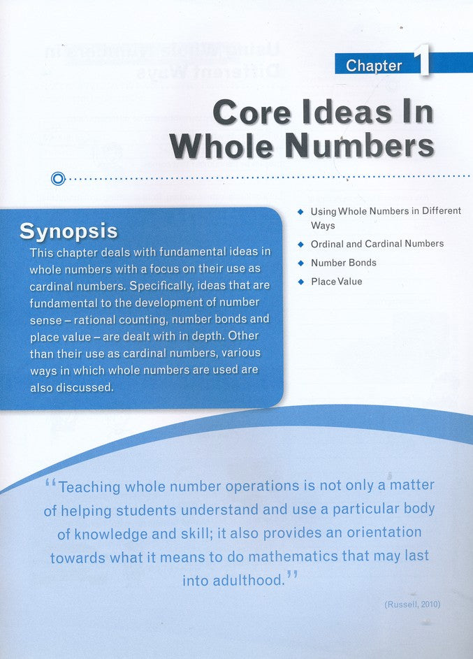 Teaching of Whole Numbers