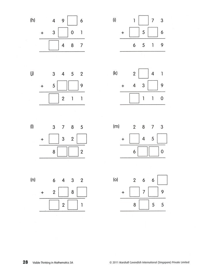 Visible Thinking in Mathematics 3A