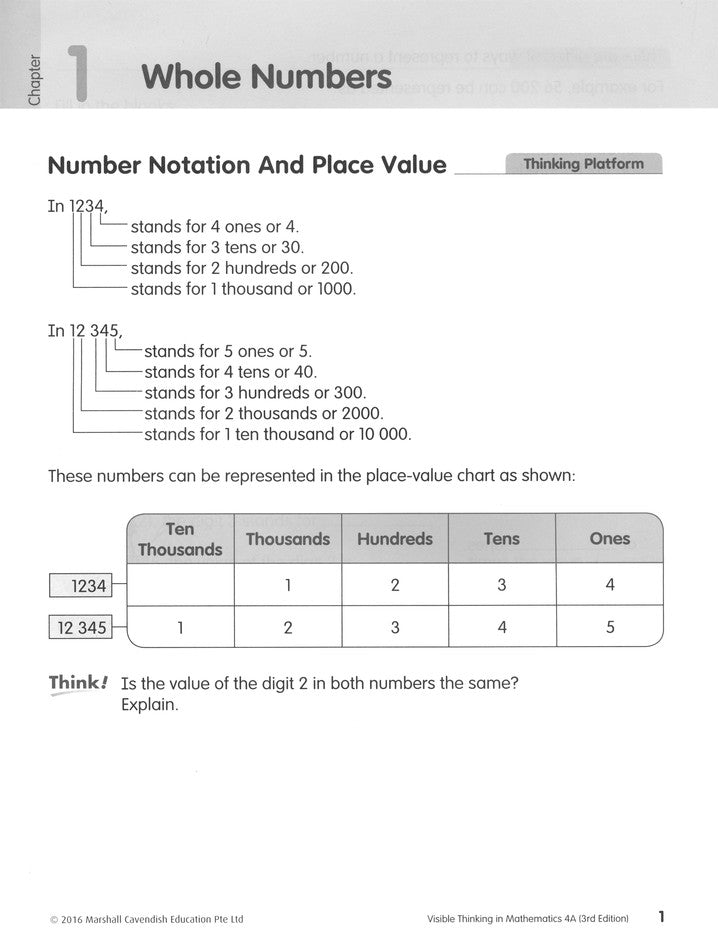 Visible Thinking in Mathematics 4A (3rd Edition)