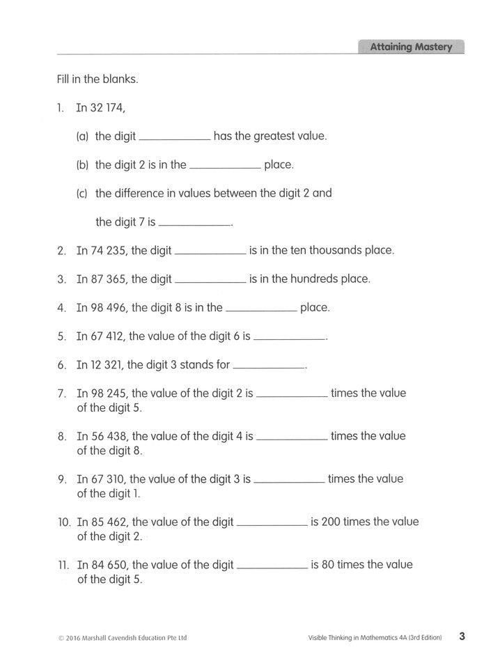 Visible Thinking in Mathematics 4A (3rd Edition)