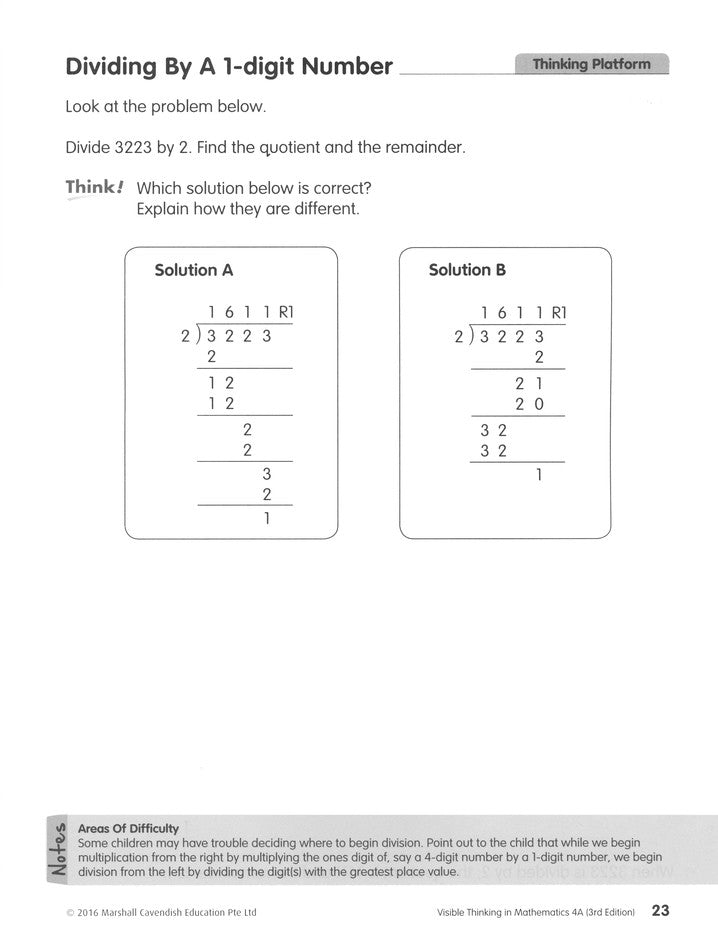 Visible Thinking in Mathematics 4A (3rd Edition)