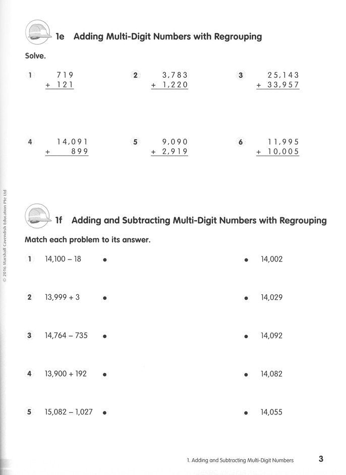 Singapore Math Fact Fluency Grade 4