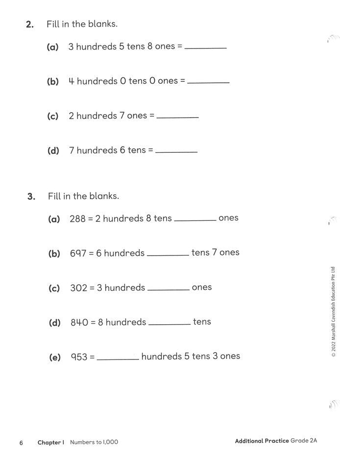 Primary Mathematics 2022 Additional Practice 2A