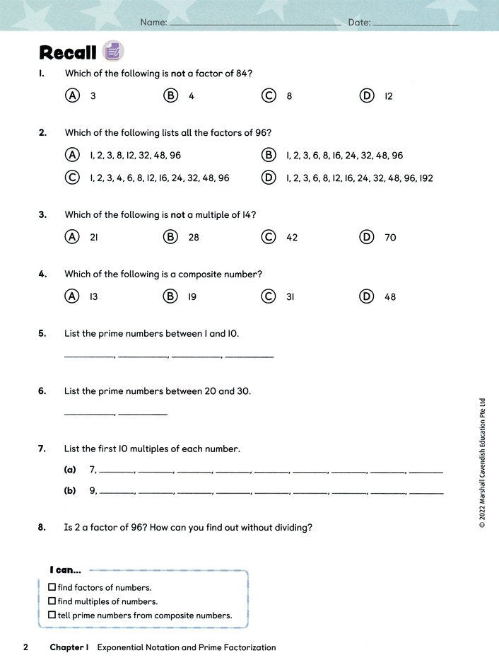 Primary Mathematics 2022 Student Book 6A