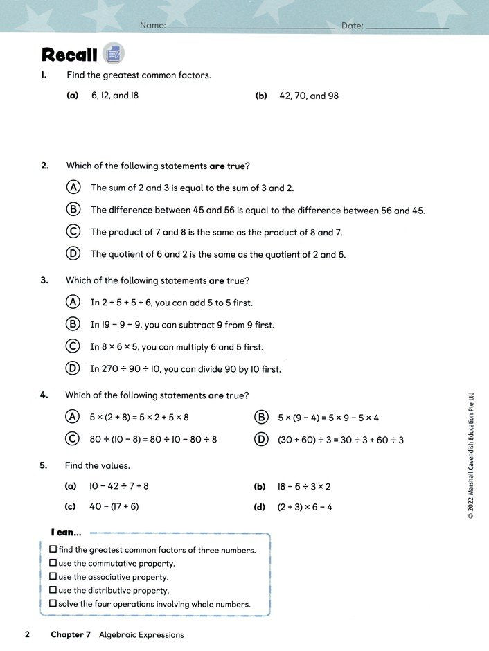 Primary Mathematics 2022 Student Book 6B