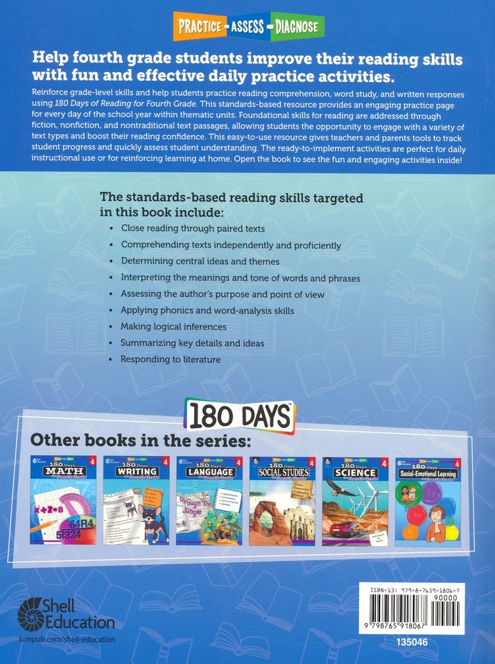 180 Days of Reading for Fourth Grade (2nd Edition)